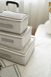 6'lı Valiz Düzenleyici Set - Gri Halat Desen ürün fotoğrafı