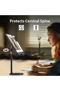 Metal, Yükseklik ve Açı Ayarlı Masaüstü Telefon ve Tablet Tutucu Taşınabilir Tablet, Telefon Standı ürün fotoğrafı