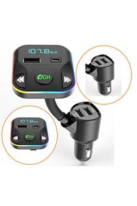 Bluetooth Araç Kiti Araç Fm Transmitter USB Type-C Flash SD Kart MP3 Için Uygun PD Çakmaklık Girişli ürün fotoğrafı