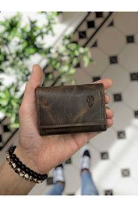 Visso 660 Hakiki Deri Mıknatıslı Kapak Akordeon Kartlık Kadın Erkek Kartlık Cüzdan Çanta ürün fotoğrafı