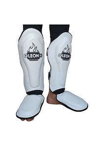 Leon Solid Muay Thai Ve Kick Boks Ayak Ve Kaval Koruyucu Beyaz ürün fotoğrafı