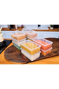 Saklama Kabı Erzak Saklama Kabı 10'lu 2 Litre Kapaklı Kilitli Dondurucu, Gıdaya Uygun (23X14X8CM) ürün fotoğrafı