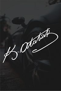 Beyaz 20 Cm Kemal Atatürk Imza Sticker Araba, Oto Araç Sticker ürün fotoğrafı