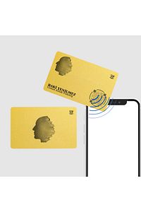 Digital Business Card - Gold - Hazır Tasarım 1 ürün fotoğrafı