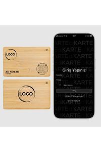 Bamboo Business Card - Natural - Hazır Tasarım 1 ürün fotoğrafı