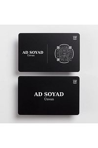 Classic Digital Business Card - Black - Hazır Tasarım 2 ürün fotoğrafı
