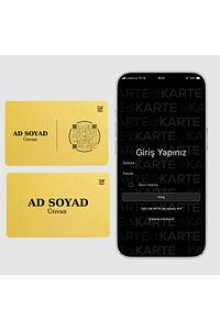 Digital Business Card - Gold - Hazır Tasarım 2 ürün fotoğrafı