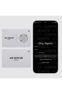 Classic Digital Business Card - Silver - Hazır Tasarım 2 ürün fotoğrafı