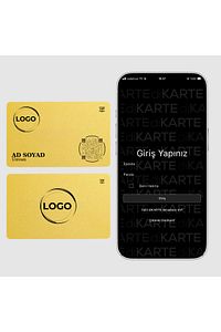 Digital Business Card - Gold - Hazır Tasarım 1 ürün fotoğrafı
