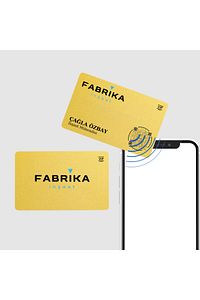 Digital Business Card - Gold - Hazır Tasarım 1 ürün fotoğrafı