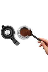 OK0027 OKKA Rich Moka Pot Karıştırıcılı Metal İtalyan ve Türk Kahve Makinesi - Krom 5 Fincan ürün fotoğrafı