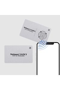 Classic Digital Business Card - Silver - Hazır Tasarım 2 ürün fotoğrafı
