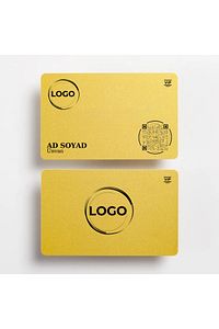 Digital Business Card - Gold - Hazır Tasarım 1 ürün fotoğrafı