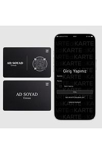 Classic Digital Business Card - Black - Hazır Tasarım 2 ürün fotoğrafı