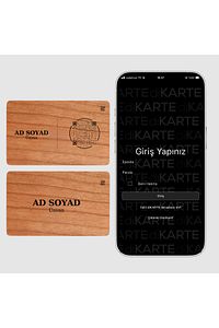 Bamboo Digital Business Card - Cherry - Hazır Tasarım 2 ürün fotoğrafı