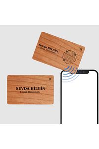 Bamboo Digital Business Card - Cherry - Hazır Tasarım 2 ürün fotoğrafı