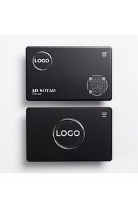 Digital Business Card - Black - Hazır Tasarım 1 ürün fotoğrafı