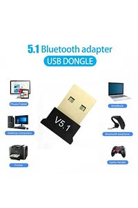 Usb Bluetooth 5.1 Adaptörü Verici Alıcı Bluetooth Dongle Kablosuz Usb Adaptör(Konsol Uyumlu) ürün fotoğrafı