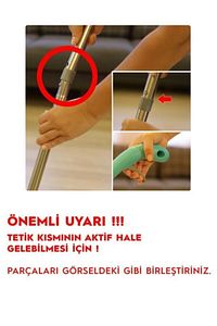 Sprey Mop 3 Adet Mikrofiber Mop Paspas Temizlik Seti Krem ürün fotoğrafı