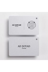 Classic Digital Business Card - Silver - Hazır Tasarım 2 ürün fotoğrafı