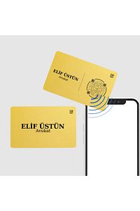 Digital Business Card - Gold - Hazır Tasarım 2 ürün fotoğrafı