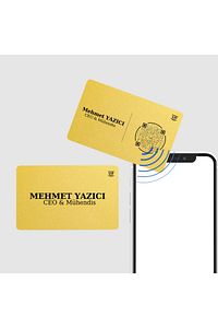 Digital Business Card - Gold - Hazır Tasarım 2 ürün fotoğrafı