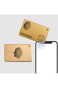 ELİTE METAL Digital Business Card - Gold - Hazır Tasarım 1 ürün fotoğrafı