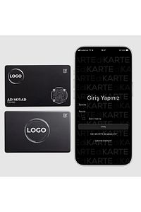 Digital Business Card - Black - Hazır Tasarım 1 ürün fotoğrafı