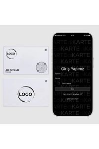 ELİTE METAL Digital Business Card - White - Hazır Tasarım 1 ürün fotoğrafı