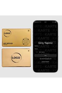 ELİTE METAL Digital Business Card - Gold - Hazır Tasarım 1 ürün fotoğrafı