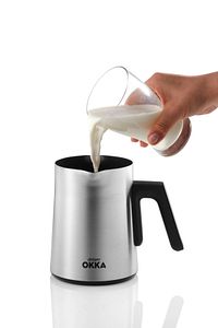 OK0027 OKKA Rich Moka Pot Karıştırıcılı Metal İtalyan ve Türk Kahve Makinesi - Krom 5 Fincan ürün fotoğrafı