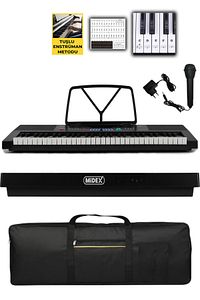 Midex Ps-2500 Led Ekran 61 Tuşlu Org Çanta Notalık Mikrofon Adaptör Öğrenim Metodu ürün fotoğrafı