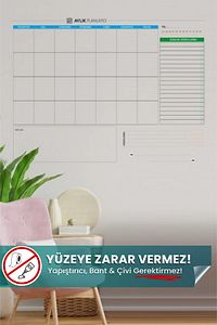 Günlük, Haftalık ve Aylık Planlayıcı Seti Yapışkansız Statik Tutunabilir Akıllı Kağıt Yazı Tahtası ürün fotoğrafı
