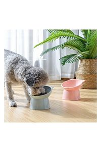 2 Adet Eğimli Mama Ve Su Kabı Boyun Koruyucu Kedi Köpek Mama Kabı Evcil Hayvan Mama Kasesi Mama Kabı ürün fotoğrafı