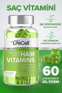 Hair Vitamins Vitamin C Biotin Zinc - Saç Vitamini - Takviye Edici Gıda ürün fotoğrafı