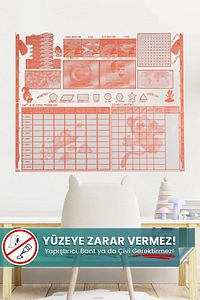 Öğrenci Planlayıcı - Statik Elektriklenme Ile Tutunan Yapışkansız Akıllı Kağıt Yazı Tahtası Ve Pano ürün fotoğrafı