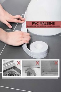 3.2M Banyo Küvet Mutfak Lavabo Su Sızdırmaz Bant Su Geçirmez Kenar Bandı Sızdırmazlık Tamir Beyaz ürün fotoğrafı