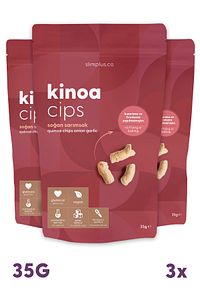 3 Paket 35g Glutensiz Vegan Yağsız Soğan Sarımsak Kinoa Cipsi ürün fotoğrafı
