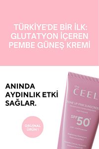 Leke Karşıtı Ton Eşitleyen Spf 50+ Pembe Renkli Güneş Kremi Glutatyon, Hyaluronik Asit Etkili 50 ml ürün fotoğrafı
