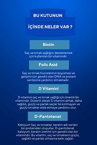 Saç Tırnak Vitamini Çiğnenebilir Vegan Gummy Biotin 5000, Vitamin D, Çinko, Folik Asit, At Kuyruğu ürün fotoğrafı