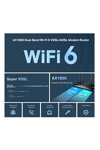 Archer VX1800v, AX1800 Mbps Çift Bant Gigabit Port, Fiber Destekli Wi-Fi 6 VDSL Modem Router ürün fotoğrafı