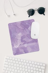 Mor Desenli Bilek Destekli Dikdörtgen Mouse Pad Mouse Altlığı. ürün fotoğrafı