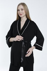 Önden Bağlamalı Geniş Şerit Yakalı Hamile ve Lohusa Pijama Takımı ürün fotoğrafı
