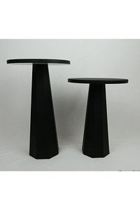 Lilyum Mantar Sehpa Siyah Ikili Set (47-57 Cm) ürün fotoğrafı