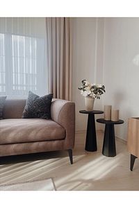 Lilyum Mantar Sehpa Siyah Ikili Set (47-57 Cm) ürün fotoğrafı