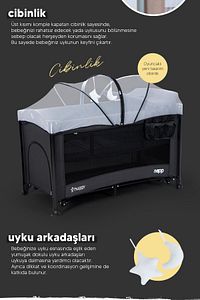 Napp 8 In 1 Anne Yani Park Yatak Oyun Parkı ve Yatak ürün fotoğrafı