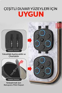 Boks Eğitim Makinesi Rgb Müzikli Bluetooth Hoparlör Genç Yetişkin Boks Egzersizi Eldiven Hediyeli ürün fotoğrafı