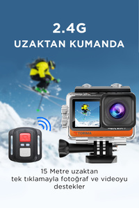Ac-03 4k Ultra Hd Wifi Su Geçirmez Aksiyon Kamerası Siyah ürün fotoğrafı