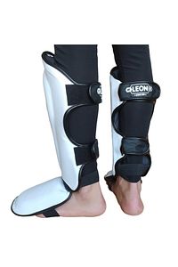 Leon Solid Muay Thai Ve Kick Boks Ayak Ve Kaval Koruyucu Beyaz ürün fotoğrafı