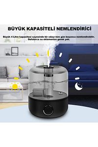 J001 4 Litre Ultrasonik Hava Nemlendirici Buhar Makinesi Hava Nemlendirme Cihazı Difüzör ürün fotoğrafı